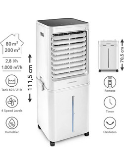 Trotec PAE 81 Air Cooler 125W με Τηλεχειριστήριο