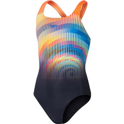 Speedo Digital Placement Powerback Παιδικό Αγωνιστικό Μαγιό Κολύμβησης Ολόσωμο για Κορίτσι Πολύχρωμο 8003733-17604