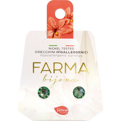Farma Bijoux Γυναικεία Σκουλαρίκια Καρφωτά από Ορείχαλκο με Swarovski BE58C47