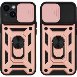 Sonique Ring Armor CamPro Back Cover Rose Gold (iPhone 14)