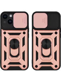 Sonique Ring Armor CamPro Back Cover Rose Gold (iPhone 14)