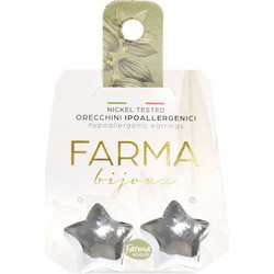 Farma Bijoux Γυναικεία Σκουλαρίκια Καρφωτά από Ορείχαλκο Ασημί BEG007