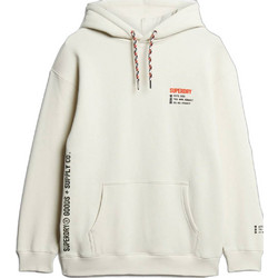 Superdry D2 SDCD Utility Sport Logo Loose Hood Ανδρικό Αθλητικό Φούτερ με Κουκούλα Μπεζ M2013731A-1KS
