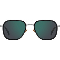David Beckham DB1161S 05KMT Ανδρικά Γυαλιά Ηλίου Aviator Μεταλλικά Ασημί με Μαύρο Φακό