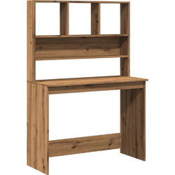 vidaXL Γραφείο Ξύλινο με Βιβλιοθήκη 102x45x148cm 855835