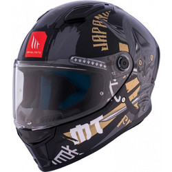 MT Stinger 2 KRT B9 Μatt Black Golden Κράνος Μηχανής Full Face 1450gr