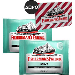Fisherman's Friend Καραμέλες για Πονόλαιμο Μέντα 2x25gr + Μεταλλικό Κουτί Αποθήκευσης