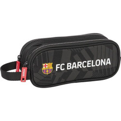 Safta F.C. Barcelona Κασετίνα Βαρελάκι με 2 Θήκες Μαύρη 812426513