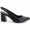 Piccadilly Ανατομικές Γόβες Slingback Δερμάτινες με Χοντρό Ψηλό Τακούνι Μαύρες 745145