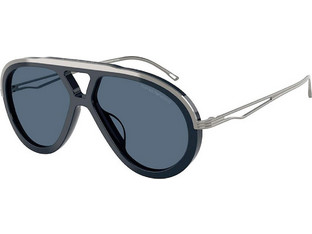 Emporio Armani EA4242U 621380 Ανδρικά Γυαλιά Ηλίου Aviator Μεταλλικά Ασημί με Μαύρο Φακό