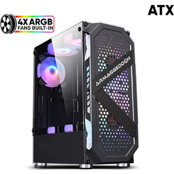 Armaggeddon Tritron Pro 200 Black Gaming Midi Tower Κουτί Υπολογιστή RGB με Πλαϊνό Παράθυρο