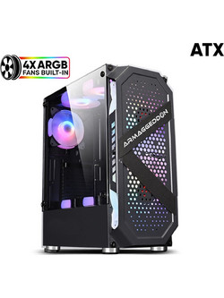 Armaggeddon Tritron Pro 200 Black Gaming Midi Tower Κουτί Υπολογιστή RGB με Πλαϊνό Παράθυρο