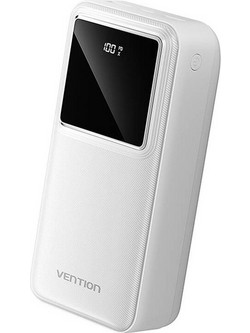 Vention FHMW0 Wireless Power Bank 30000mAh 22.5W με 2 Θύρες USB-A & Θύρα USB-C White