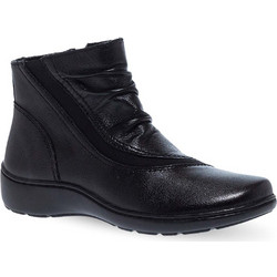 Clarks Γυναικεία Μποτάκια Αστραγάλου Δερμάτινα Μαύρα 26174189