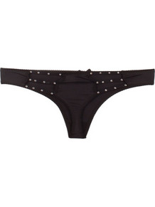 Cottonhill Σατέν Γυναικείο String Μαύρο CH0166