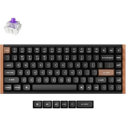 Keychron K2 HE Special Edition ISO Ασύρματο Μηχανικό Gaming Πληκτρολόγιο TenKeyLess με Gateron Double-Rail Magnetic Nebula Διακόπτες RGB Black