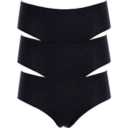 Cotonella Βαμβακερά Γυναικεία Slip Μαύρα 3Pack 3488-0003-00002