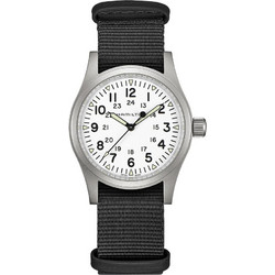 Hamilton Khaki Field Ανδρικό Ρολόι Αυτόματο με Μαύρο Υφασμάτινο Λουράκι H69439910