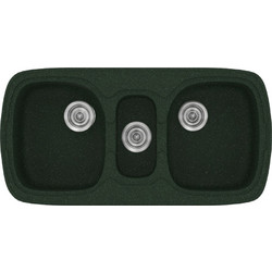Sanitec Classic 303 Επικαθήμενος Νεροχύτης Γρανίτη Ματ Granite Green 96x51cm