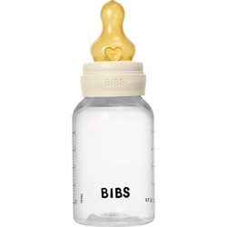 BIBS Πλαστικό Μπιμπερό με Θηλή Καουτσούκ κατά των Κολικών 0+ Μηνών Ivory 150ml