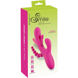 You2Toys Sweet Smile Triple Vibe with Tongue Δονητής Rabbit Ροζ