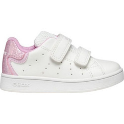 Geox Παιδικά Sneakers Λευκά Ροζ Χρυσά B365MA054BJC0406
