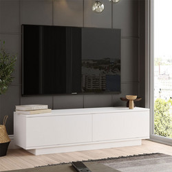 Spitishop Έπιπλο Τηλεόρασης Μοριοσανίδα Άσπρο Μ140xΠ38.2xΥ35.5cm 956LCS1625