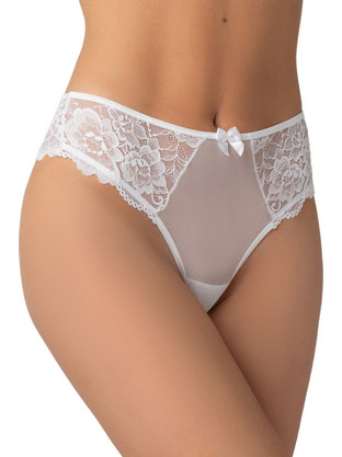 Milena By Paris Γυναικείο Sexy Brazil με Δαντέλα Λευκό 8375