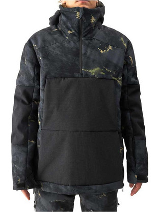 4F Technical Ανδρικό Μπουφάν Χειμωνιάτικο Pullover Αδιάβροχο Αντιανεμικό Μαύρο 4FWAW24TTJAM510-90A