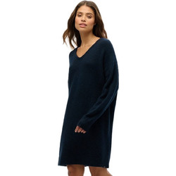 Superdry Mini Καθημερινό Μπλουζοφόρεμα Πλεκτό Πετρόλ W8011762A-B6R