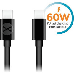 Forever USB-C to USB-C 60W 1m Black 5900495900197