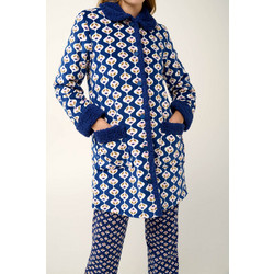 Vamp Γυναικεία Ρόμπα Χειμωνιάτικη Fleece Μπλε 21415