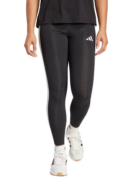 Adidas Essentials 3-Stripes Γυναικείο Κολάν Μακρύ Ψηλόμεσο Βαμβακερό Μαύρο JE0072