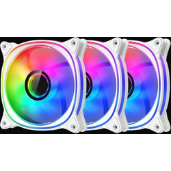 LC-Power LC-CF-120-ARGB-KIT-W Case Fan 120mm με Σύνδεση 6-Pin 3τμχ White