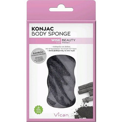 Vican Wise Beauty Φυσικό Σφουγγάρι Μπάνιου Μπαμπού & Konjac για Καθαρισμό & Απολέπιση
