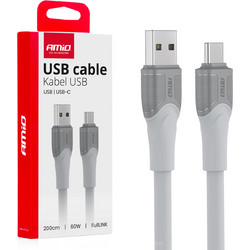 AMiO USB-A to USB-C 60W 2m White 04290