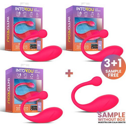 IntoYou Bulby Vibrating Egg Διπλός Δονητής για Ζευγάρια με App Control Ροζ 4τμχ