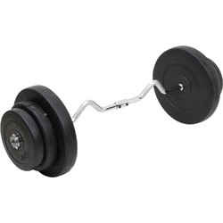 vidaXL 3145019 Στραβόμπαρα Σετ με Βάρη 60kg Φ25mm 120cm με Βιδωτά Κολάρα