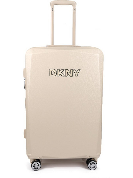 DKNY D3123B-DH418CP4 Βαλίτσα Μεσαία 67x43x27cm με 4 Ρόδες Μπεζ