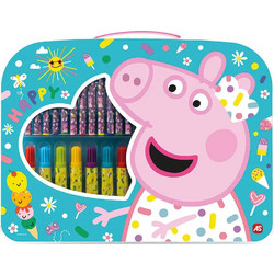 AS Company Peppa Pig Σετ Ζωγραφικής με Βαλιτσάκι 25x1.8x33cm 34τμχ 1023-66228