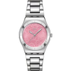 Swatch Petal Γυναικείο Ρολόι με Ασημί Μεταλλικό Μπρασελέ YLS234G