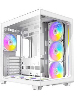Antec C5 White Gaming Midi Tower Κουτί Υπολογιστή RGB με Πλαϊνό Παράθυρο