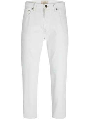 Jack & Jones Ανδρικό Τζιν Παντελόνι Ελαστικό Κανονική Εφαρμογή Λευκό 12272379