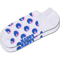 Happy Socks Wave Dot Βαμβακερές Γυναικείες Κάλτσες Σοσόνια Λευκές Μπλε P002640