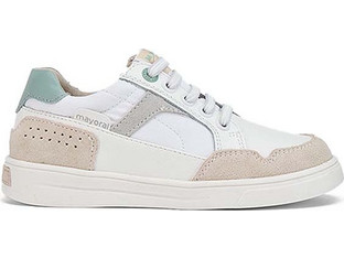 Mayoral Παιδικά Sneakers Λευκά Nude Πράσινο Mint 25-43664-066
