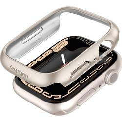 Spigen Thin Fit Πλαστική Θήκη για Apple Watch 7 / 8 / 9 41mm Ροζ Χρυσή