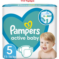 Pampers Active Baby Πάνες Βρακάκι No5 11-16kg 114τμχ