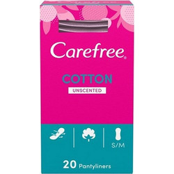 Carefree Cotton Σερβιετάκια για Ελαφριά Ροή από Βαμβάκι 20τμχ