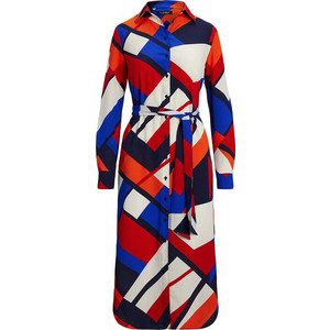 Ralph Lauren Midi Καθημερινό Φόρεμα Σεμιζιέ Πολύχρωμο 200957063001-400