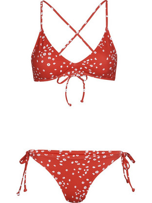 Roxy Bikini Set Μπουστάκι Floral Κόκκινο ERJX203568-RNN6